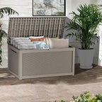 Yardgrace 320 Gallon Lockable Resin Deck Box, Waterproof & UV-Resistant Outdoor - Image 3