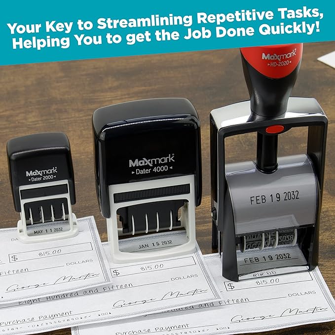 MaxMark 2000 Dater Self Inking Date Stamp - Image 6