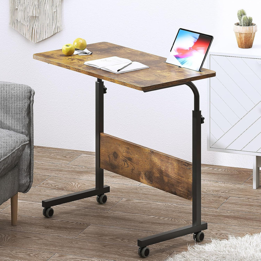 dlandhome 31.5 inches rolling desk with wheels adjustable, main product view