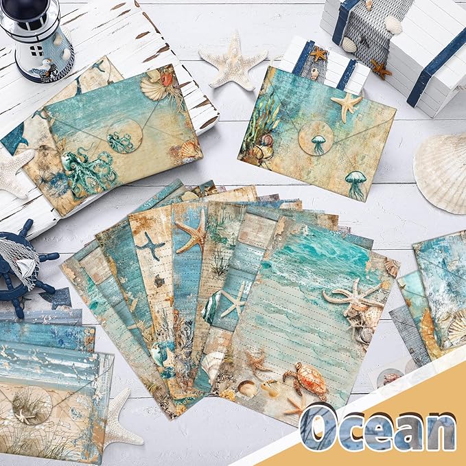 TaoBary 160 Pcs Stationery Paper Set 50 Double Sided Stationery Papers - Image 2