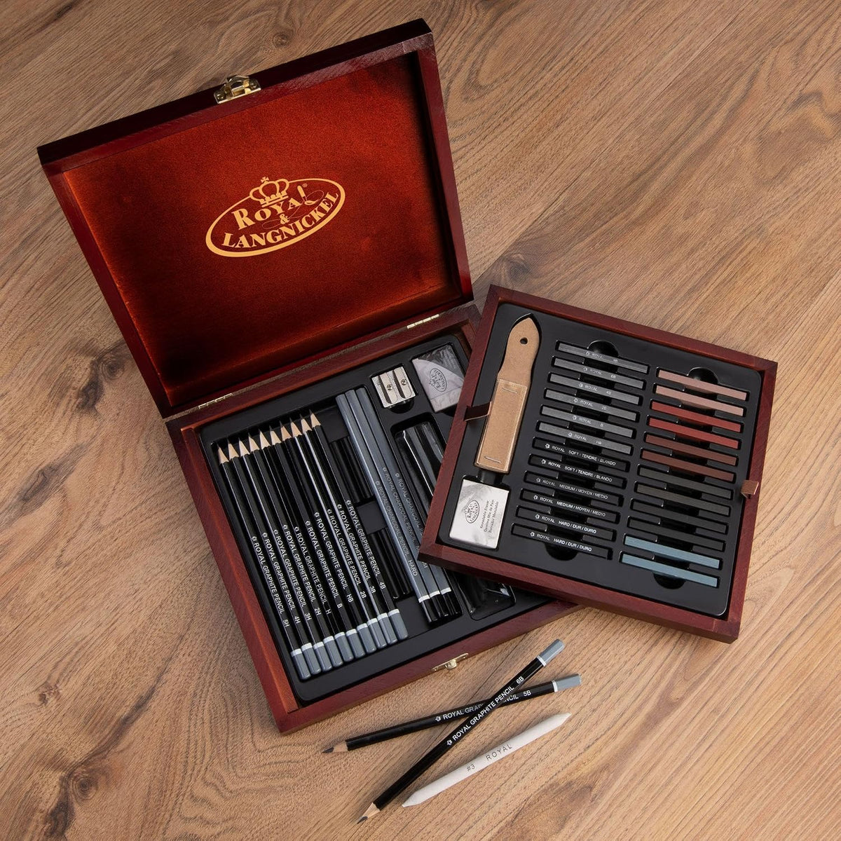 royal & langnickel rset-sket1600 premier sketch pencil art, close-up detail