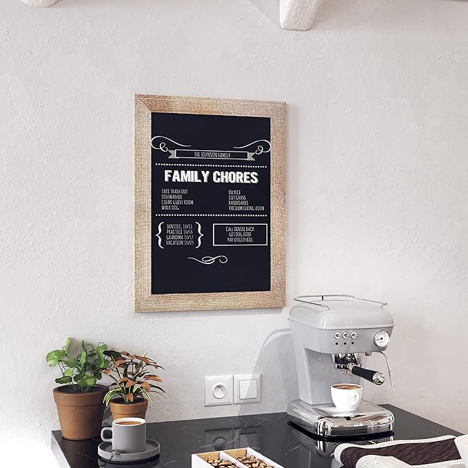 HBCY Creations 18" X 24" Weathered Lightwash Solid Wood Frame Wall Chalkboard - Image 7
