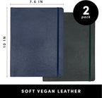 PAPERAGE 2-Pack Softcover Lined Journal Notebook, 176 Pages, Large B5 College - Image 2