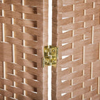 HOMCOM Room Divider, 3 Panel Folding Privacy Screen, 6FT Tall Portable Wicker - Image 8