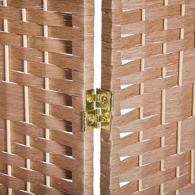 HOMCOM Room Divider, 3 Panel Folding Privacy Screen, 6FT Tall Portable Wicker - Image 8