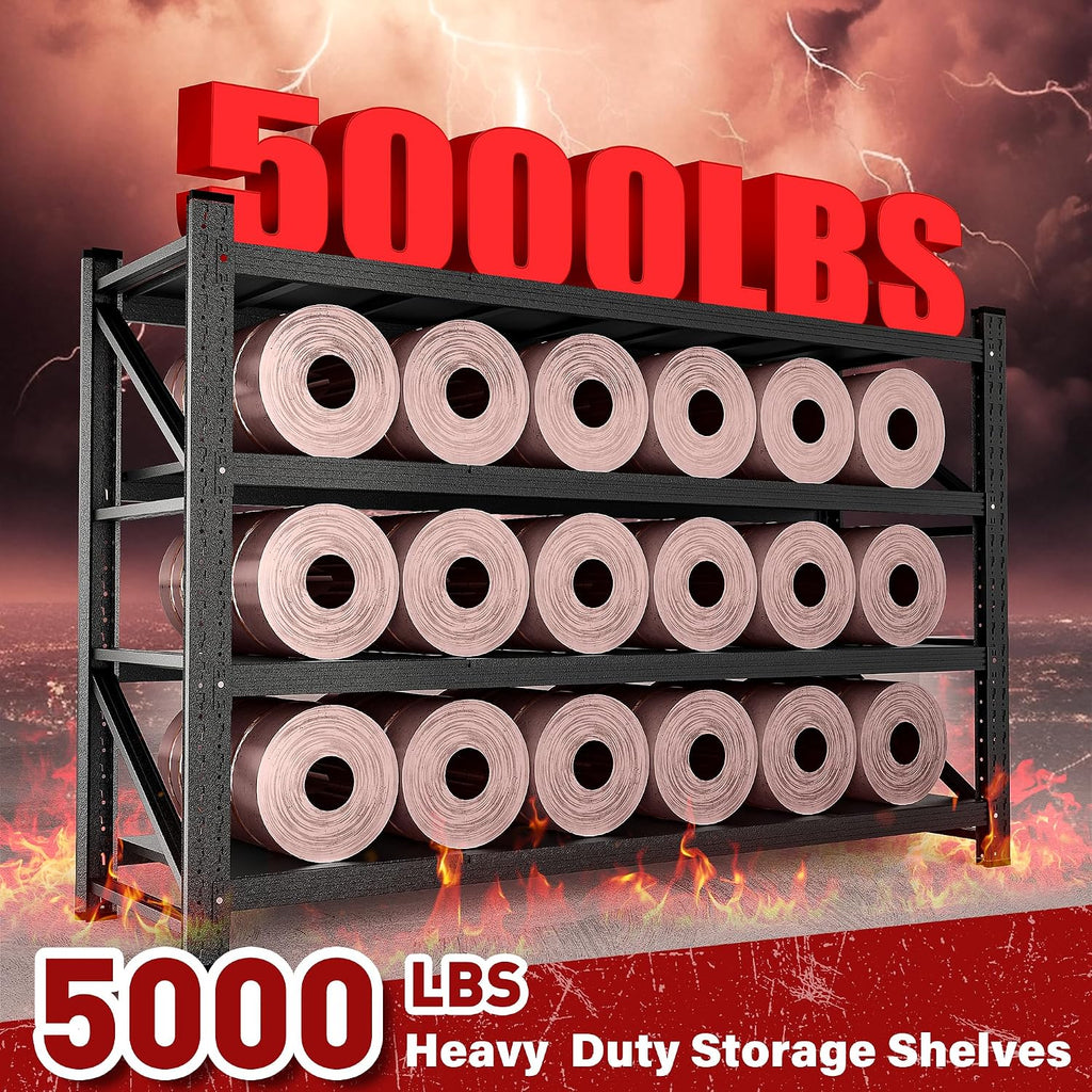 71.3" wide heavy duty garage shelving units,5000lbs deep, close-up detail
