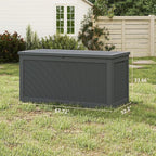 Yardgrace 200 Gallon Outdoor Storage Box Waterproof, Resin Deck Boxes - Image 6