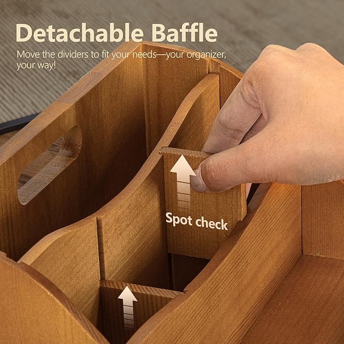 Rebee Vision Pine Wood Mail Organizer - Image 6
