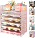 Subekyu 6 Tier Office File Paper Desk Tray Organizer by SUBEKYU