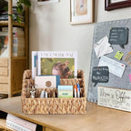 DINGTAI Natural Farmhouse Desk Organizers and Storage, Large Countertop Mail - Image 8