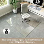 Koonmi Tempered Glass Chair Mat - Image 2