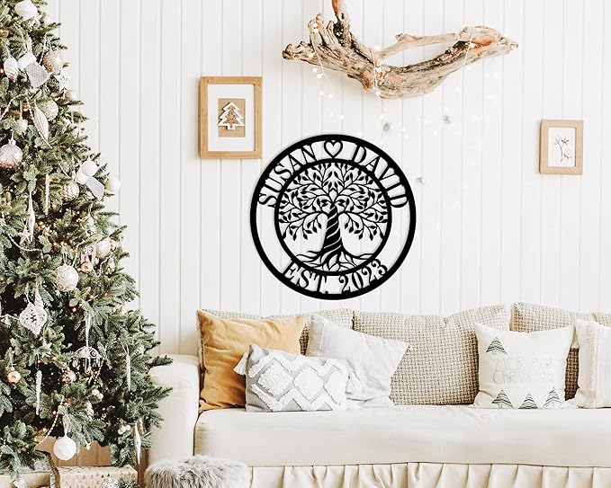 HYTSIGN Personalized Tree of Life Metal Sign, Custom Tree of Life Wall Art - Image 2