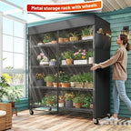 reibii 45"w 5-tier storage shelves with cover &, view 9