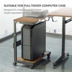 EUREKA ERGONOMIC PC Stand Computer Cart, Height Adjustable Tower Stand 2-Tier - Image 5