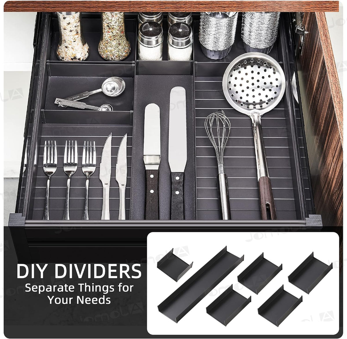 JOMOLA Pull Out Kitchen Cabinet Drawer Roll Out Pantry Shelves Heavy Duty Sli...