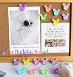 24 Pcs Thumb Tacks, Cute Push Pins, Colorful Decorative Pins, Mouse Tacks - Image 3