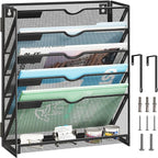Lavatino 6-Tier Hanging File Organizer, Wall Mount File Holder - Image 7