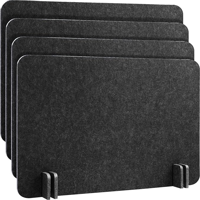 Fabbay 4 Pcs Acoustic Freestanding Desk Divider Desk Partition 16 x 24 Inch by Fabbay