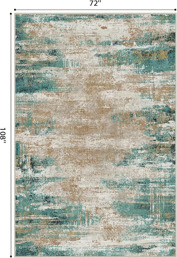 GENIMO Washable Rug-6x9 Area Rugs Lightweight Foldable, Modern Pet Friendly Low - Image 2
