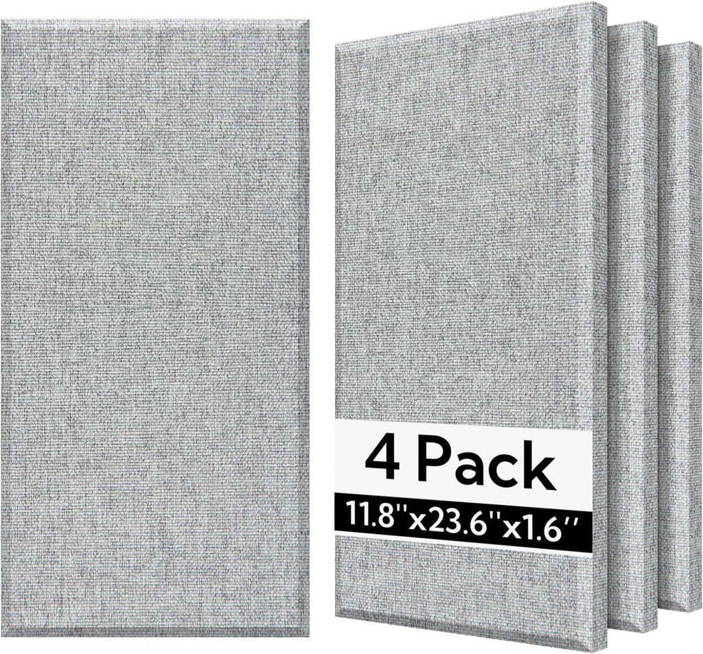Olanglab Fiberglass Acoustic Wall Panels 4 Pack, 11.8'' x 23.6'' Sound Panels