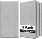 Olanglab Fiberglass Acoustic Wall Panels 4 Pack, 11.8'' x 23.6'' Sound Panels by Olanglab