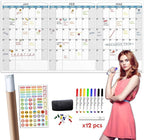 CLEVER CLEAN Large Dry Erase Wall Calendar by CleverClean