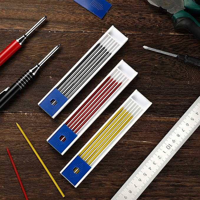 Spakon 60 Pcs 2.8mm Lead Refill Carpenter Construction Pencils Marker Lead - Image 6