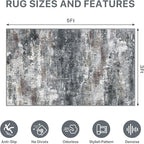 Office Chair Mat for Hardwood Tile Floor, Abstract 36"X 60" Desk Mats for - Image 9