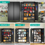sisesol wide & deep metal storage cabinet with, package contents