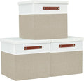 DECOMOMO Storage Basket with Lid, Storage Cubes with Handles, Fabric Box with by DECOMOMO