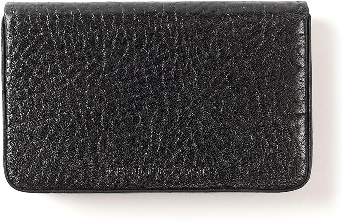Leatherology Premium Ebony Business Card Case, Magnetic Closure ID Holder - Image 3