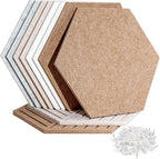15'' Large Hexagon Cork-Bulletin Board Tiles Adhesive Frameless 10 Pack 15 x 13 - Image 12