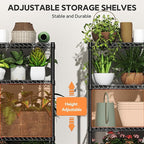 M MZG 6 Tiers Storage Shelves Load 2100LBS, Metal Shelving Wire Metal Shelving - Image 4