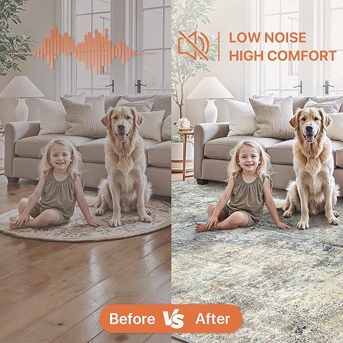 GENIMO Washable Area Rugs for Living Room, 10x12 Modern Non Slip Rugs, Low Pile - Image 3