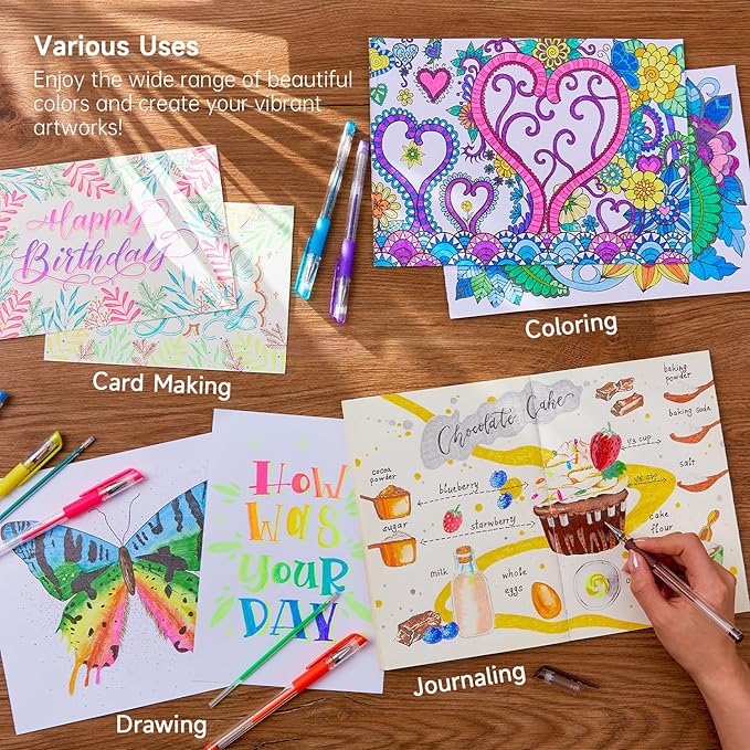 Shuttle Art Gel Pens, 32 Colors Gel Pen Set - Image 4