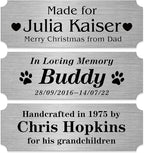 Personalized Name Plates, Stainless Steel Trophy Plates Engraved, Custom Name by Caramel