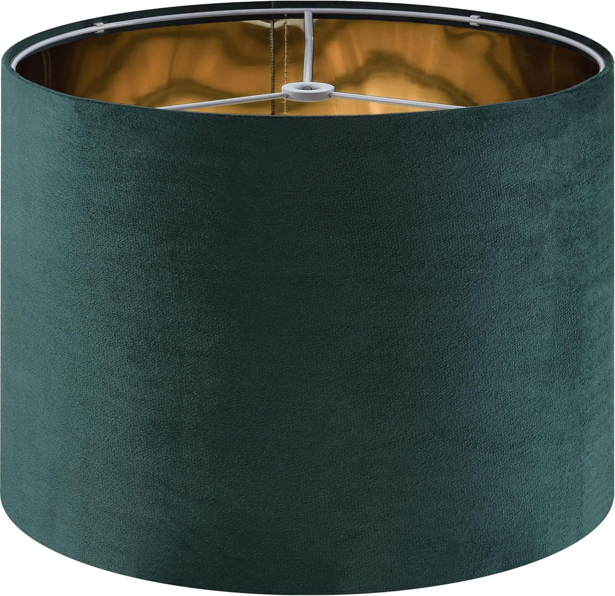 Green Velvet Lampshades Set of 1 Large Drum Lamp Shade 16" Top x 16" Bottom x