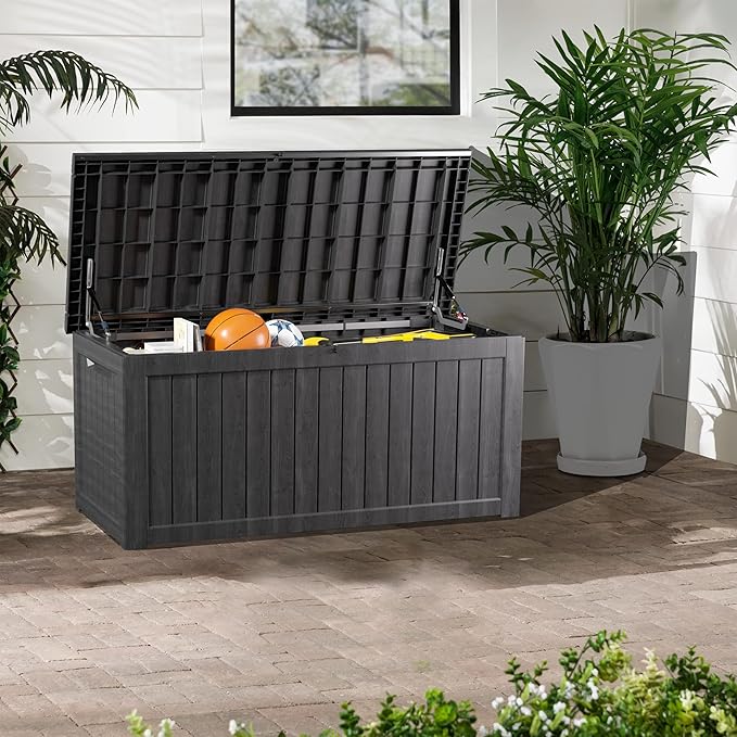 Yardgrace Heavy-Duty 270 Gallon Waterproof Deck Storage Box, Outdoor Storage - Image 8