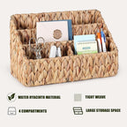DINGTAI Natural Farmhouse Desk Organizers and Storage, Large Countertop Mail - Image 7