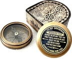 Gift for Grandson Brass Compass Engraved Quote | Memory Present to My Grandson - Image 3