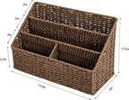 DINGTAI Woven Mail Organizer, Mail Organizer Countertop, Natural Tabletop Mail - Image 5