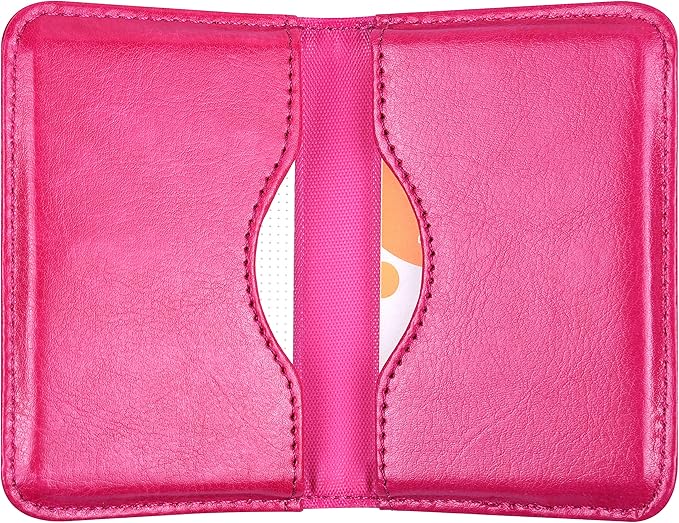 Wisdompro Business Card Holder, 2-Sided PU Leather Folio Name Card Holder by Wisdompro