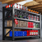 71.3” wide heavy duty metal garage shelving, adjustable, main product view