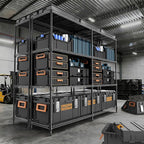 M MZG 4 Tiers Storage Shelves Load 1200LBS, Metal Shelving Wire Metal Shelving - Image 2