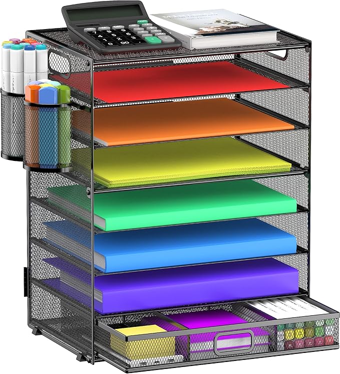 GoldOrcle 8 Tier Paper Letter Tray Organizer by GoldOrcle