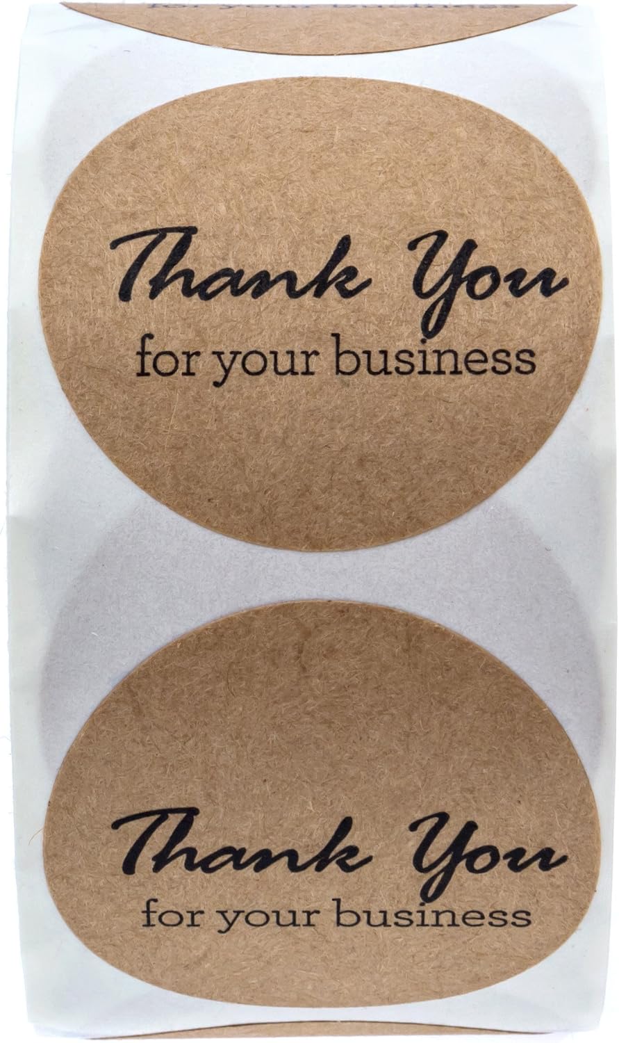 Brown Kraft Script Thank You for Your Business Stickers / 500 Crafter Packaging Gratitude Labels Roll/Small Business Appreciation Decals / 1.5" Round Appreciation Label/Made in The USA