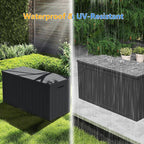 Decksplore 100 Gallon Outdoor Storage Box Waterproof, Lockable Resin Deck Box - Image 4