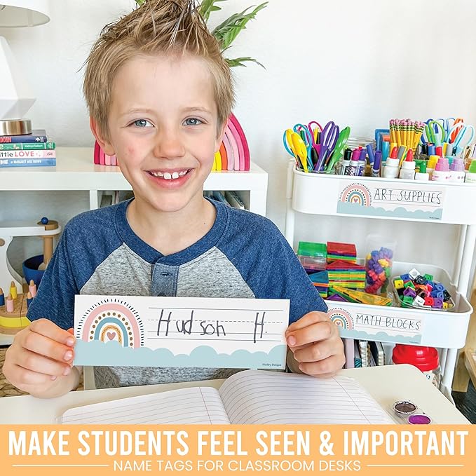Desk Name Tags for Classroom -25 Student Name Plates for Classroom Kindergarten - Image 2
