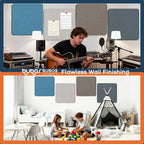 BUBOS 4 PCS Acoustic Panels, Fabric Soundproof Wall Panels, Self-adhesive Sound - Image 8