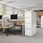 4-Drawer File Cabinet with Lock, Metal Vertical Filing Cabinets - Image 8